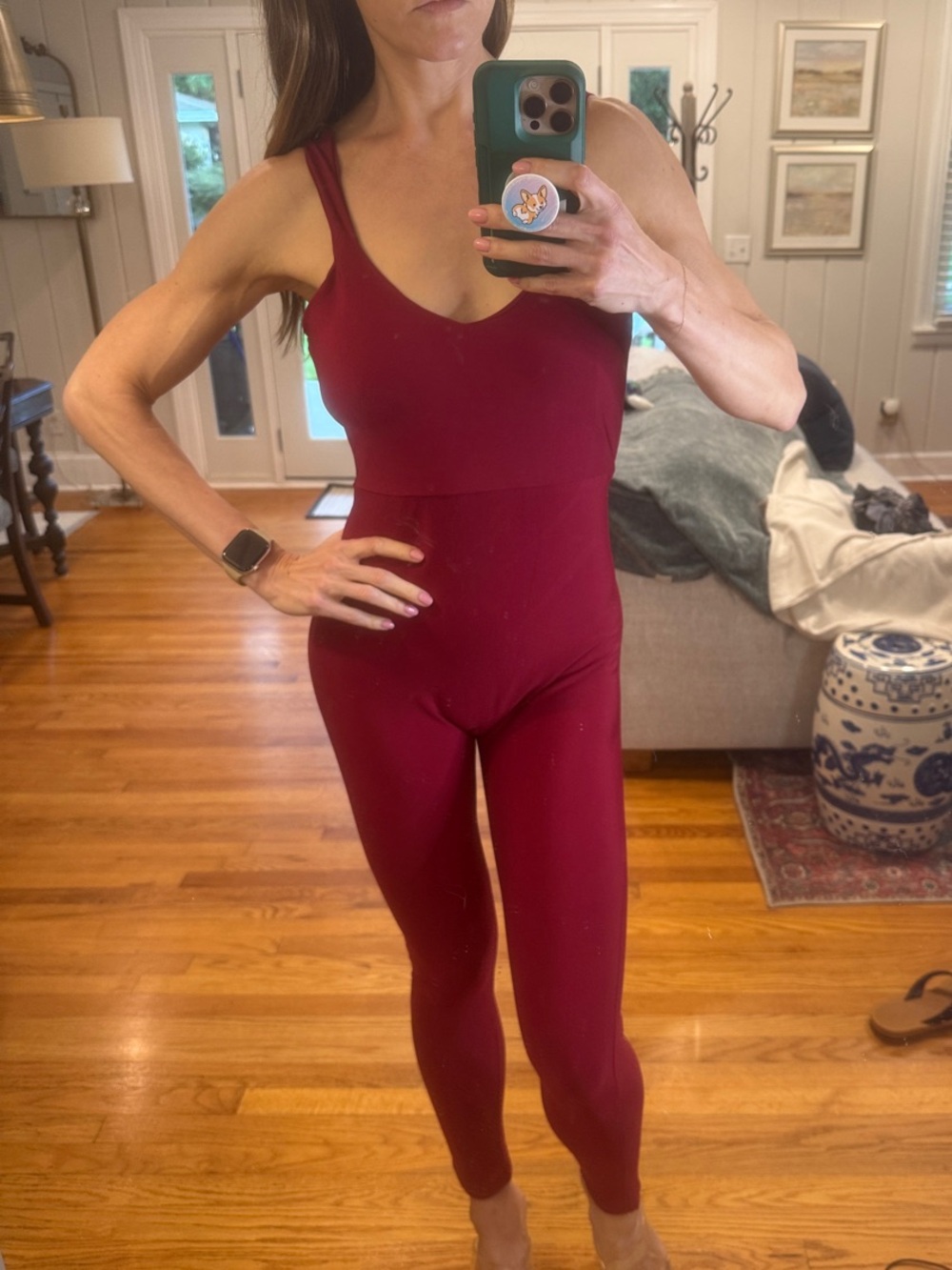 G Franco Women's Wine Red Sleeveless bodysuit
